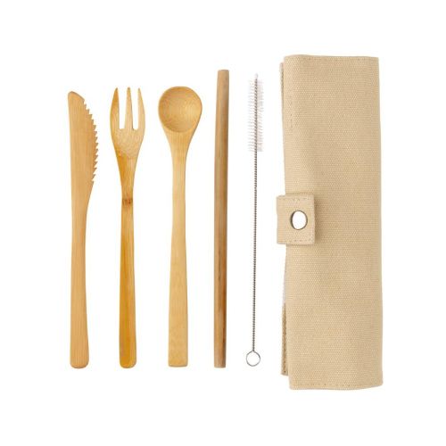 Bamboo cutlery set - Image 3